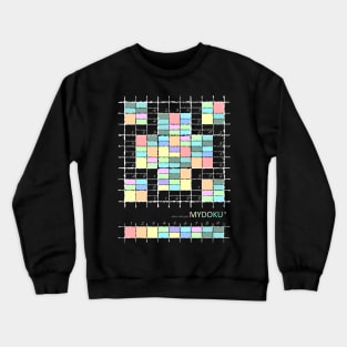 Mydoku_W004_H001_006_F: Sudoku, Sudoku coloring, logic, logic puzzle, holiday puzzle, fun, away from screen Crewneck Sweatshirt